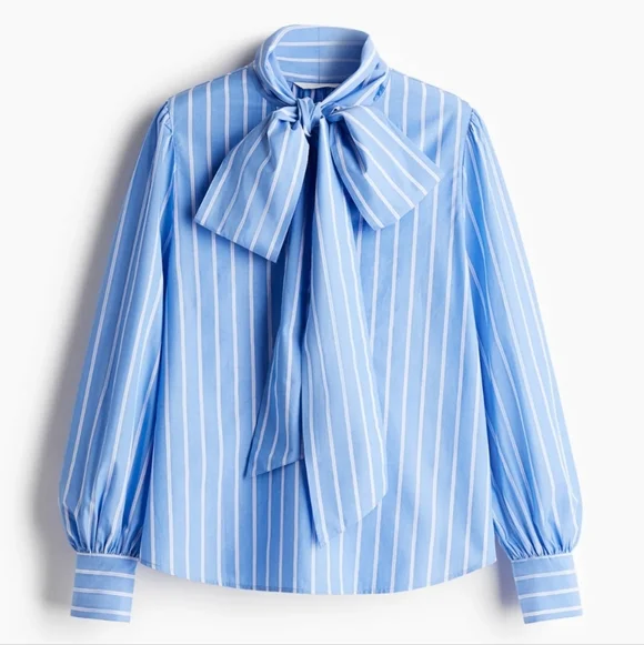 H&M Cotton Stripe Co-ord Skirt And Shirt Set Size L - Picture 4 of 8